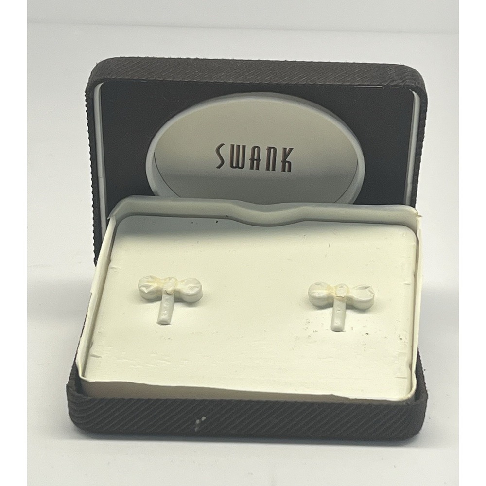 VintageSwank Lions Club Cuff Links Gold & Blue Used But Never Used